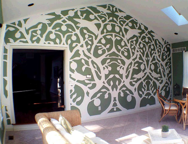 decorative-vinyl-lattice-on-wall-interior-home