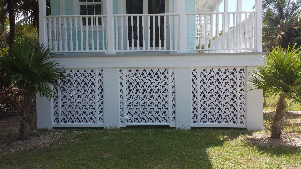 Florida Palm Tree Vinyl Deck Underskirting