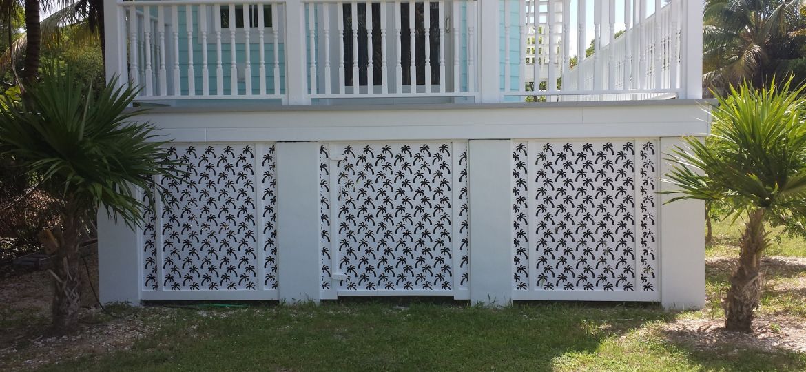 Florida Palm Tree Vinyl Deck Underskirting